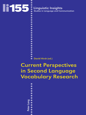 cover image of Current Perspectives in Second Language Vocabulary Research